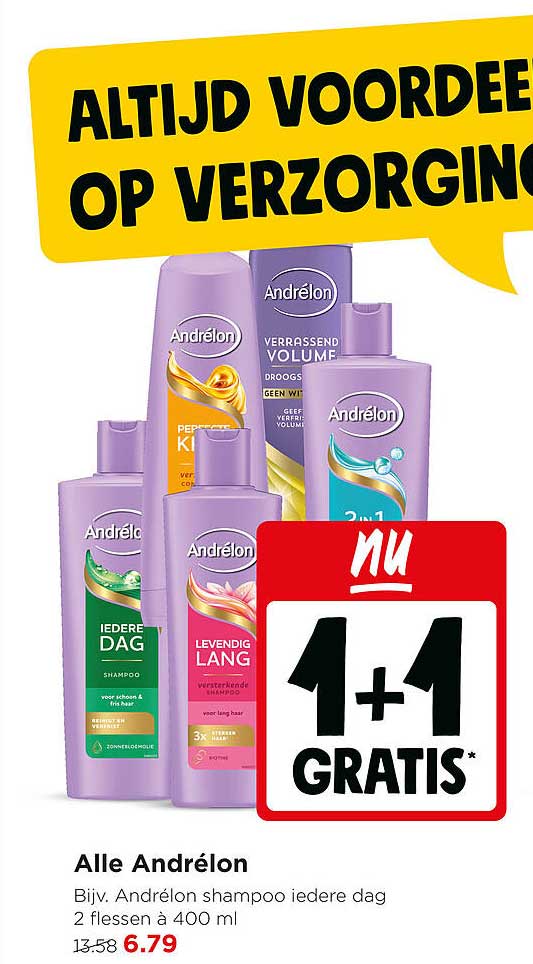 Alle Andrélon 1+1 GRATIS