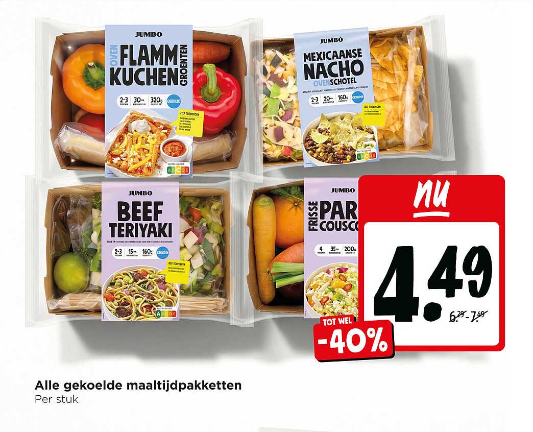 Alle gekoelde maaltijdpakketten