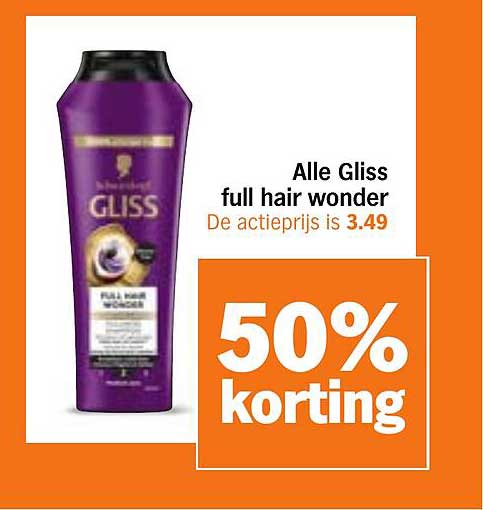 Alle Gliss full hair wonder 50% korting