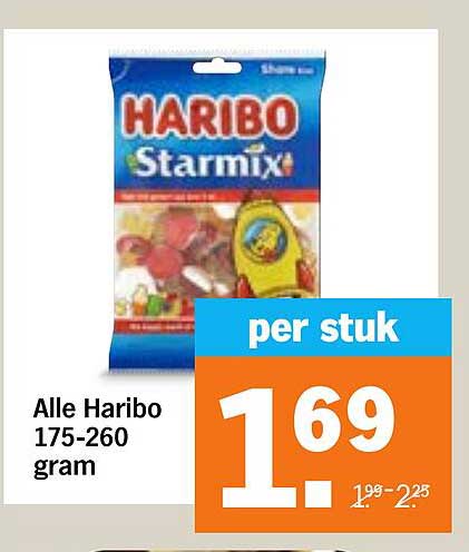 Alle Haribo 175-260 gram per stuk