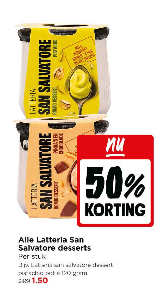 Alle Latteria San Salvatore desserts 50% korting