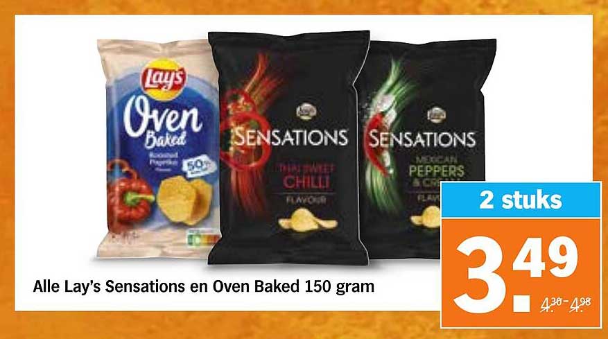 Alle Lay’s Sensations en Oven Baked 150 gram 2 stuks