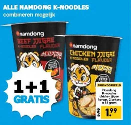 ALLE NAMDONG K-NOODLES combineren mogelijk 1+1 GRATIS