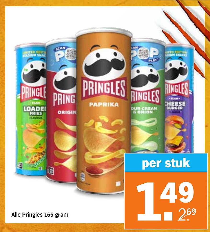 Alle Pringles 165 gram
