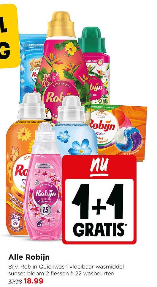 Alle Robijn 1+1 GRATIS