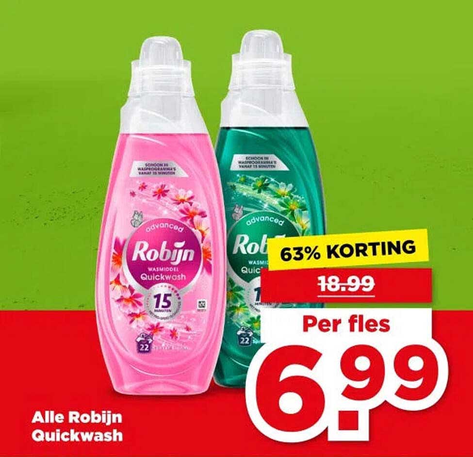 Alle Robijn Quickwash 63% KORTING