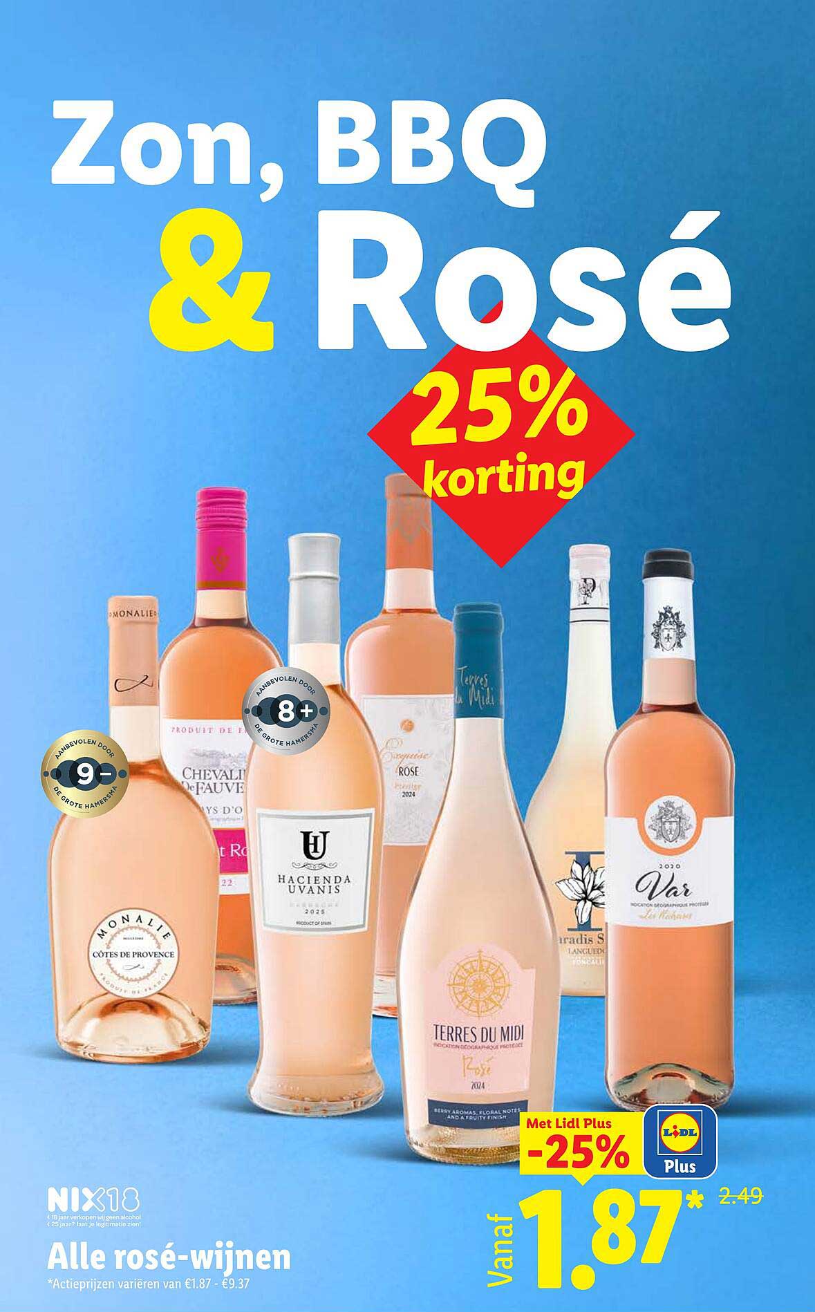 Alle rosé-wijnen 25% korting