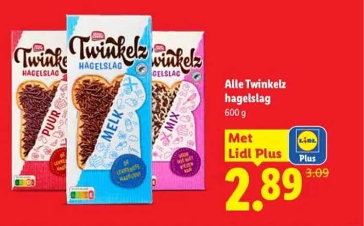 Alle Twinkelz hagelslag 600 g Met Lidl Plus