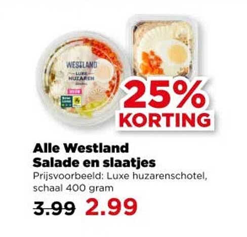Alle Westland Salade en slatjes 25% KORTING