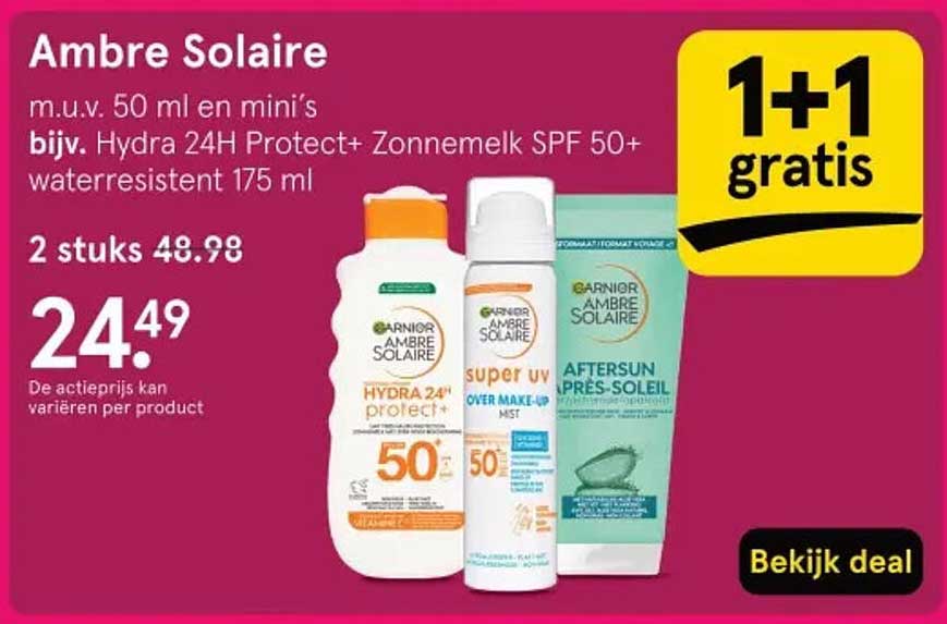 Ambre Solaire 1+1 gratis