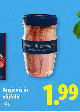 Ansjovis in olijfolie 80 g