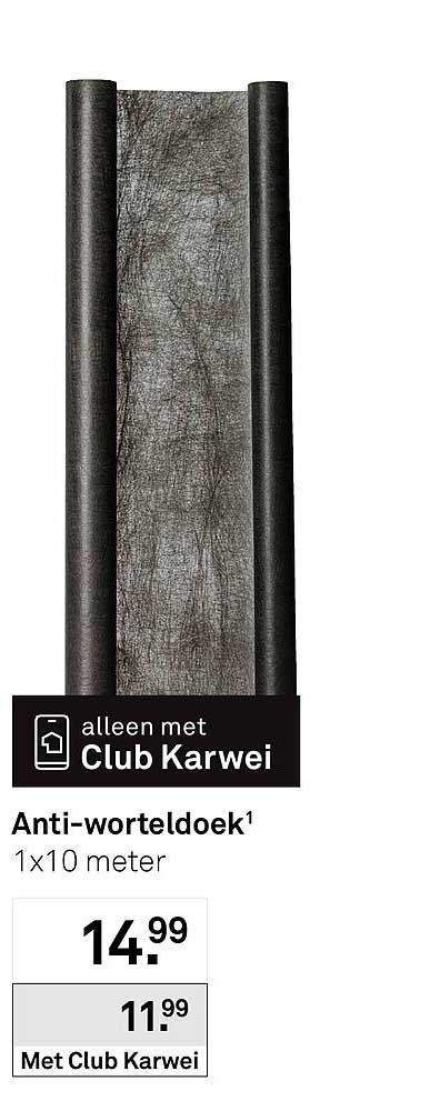 Anti-worteldoek 1x10 meter Met Club Karwei