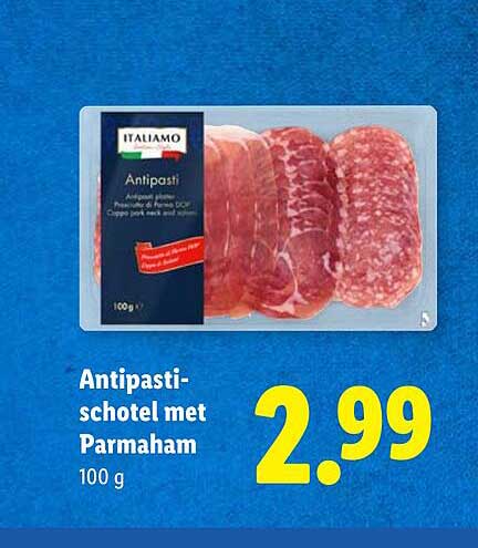 Antipasti-schotel met Parmaham 100 g