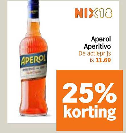 Aperol Aperitivo De actieprijs is 11.69