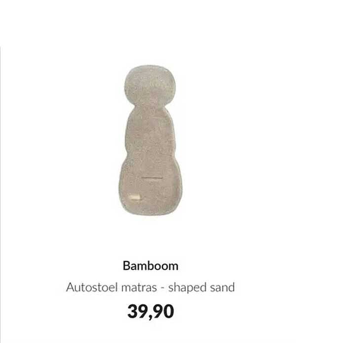 Bamboom Autostoel matras - shaped sand