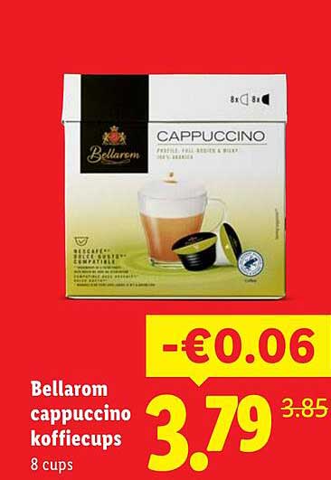 Bellarom cappuccino koffiecups 8 cups