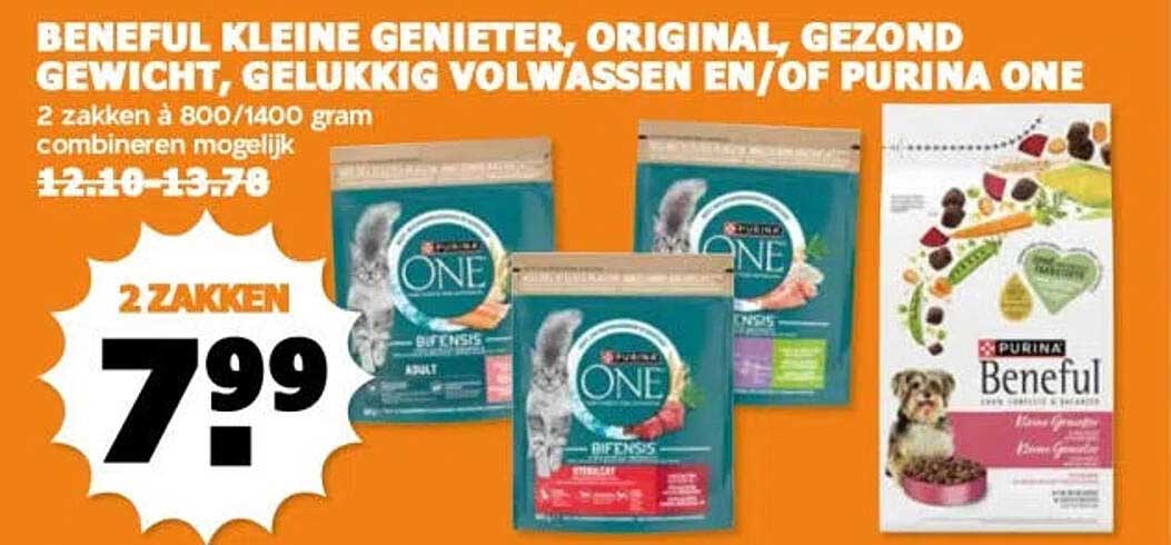 BENEFUL KLEINE GENIETER, ORIGINAL, GEZOND GEWICHT, GELUKKIG VOLWASSEN EN/OF PURINA ONE