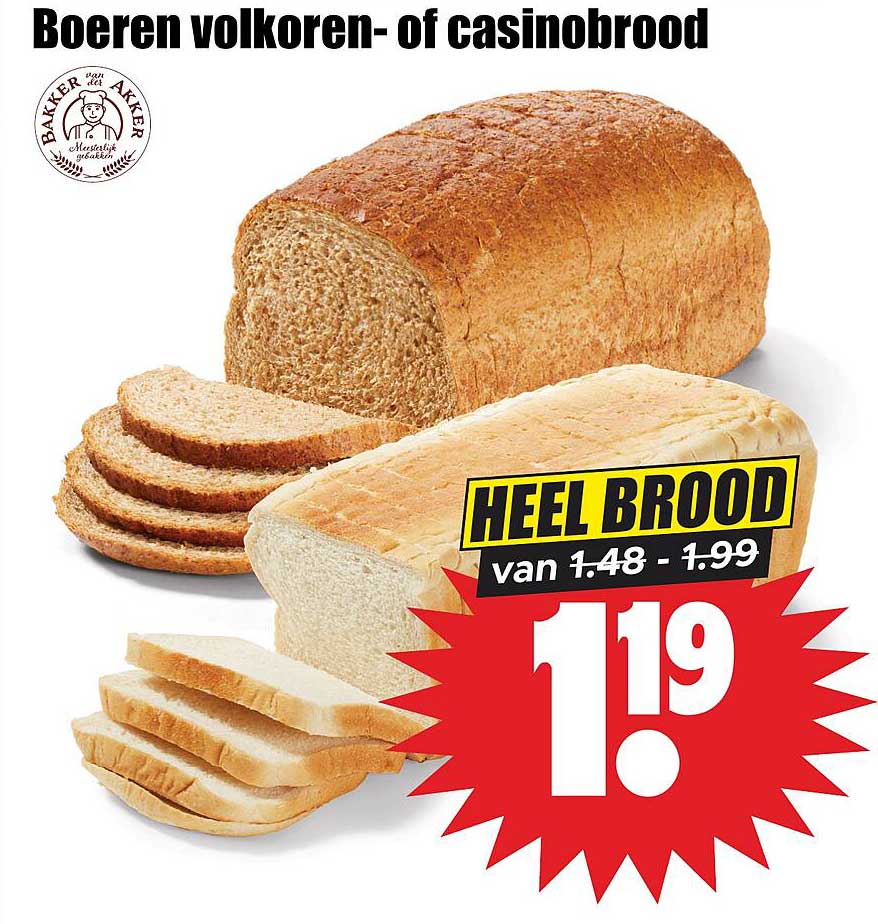Boeren volkoren- of casinobrood