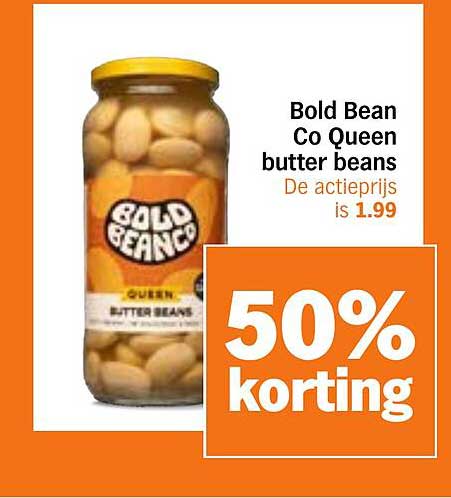 Bold Bean Co Queen butter beans 50% korting