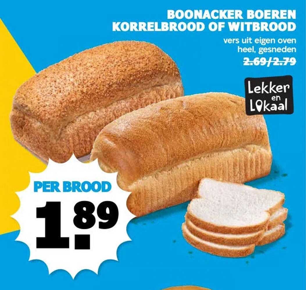 BOONACKER BOEREN KORRELBROOD OF WITBROOD