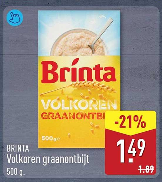 BRINTA Volkoren graanontbijt 500 g -21%