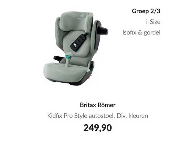 Britax Römer Kidfix Pro Style autostoel. Div. kleuren