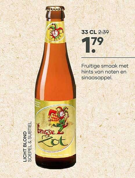 Bruge Zot Licht Blond Soepel & Subtiel