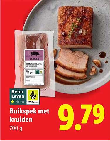 Buikspek met kruiden