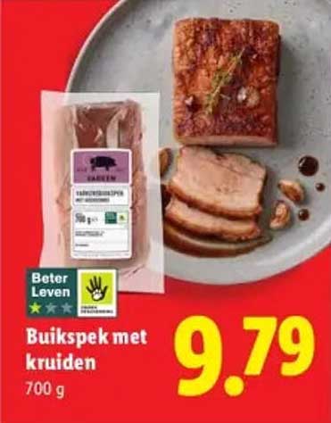Buikspek met kruiden