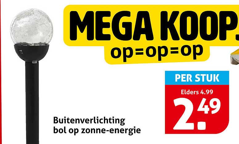 Buitenverlichting bol op zonne-energie