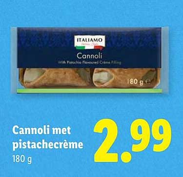 Cannoli met pistachecrème 180 g