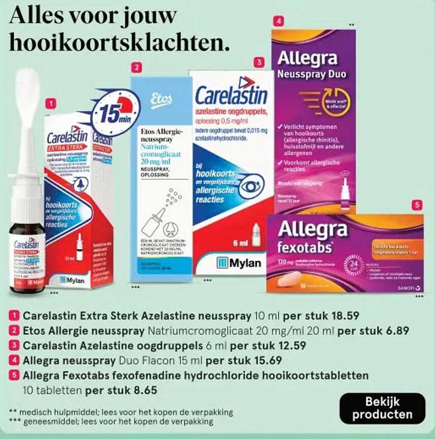 Carelastin Extra Sterk Azelastine neusspray 10 ml per stuk
