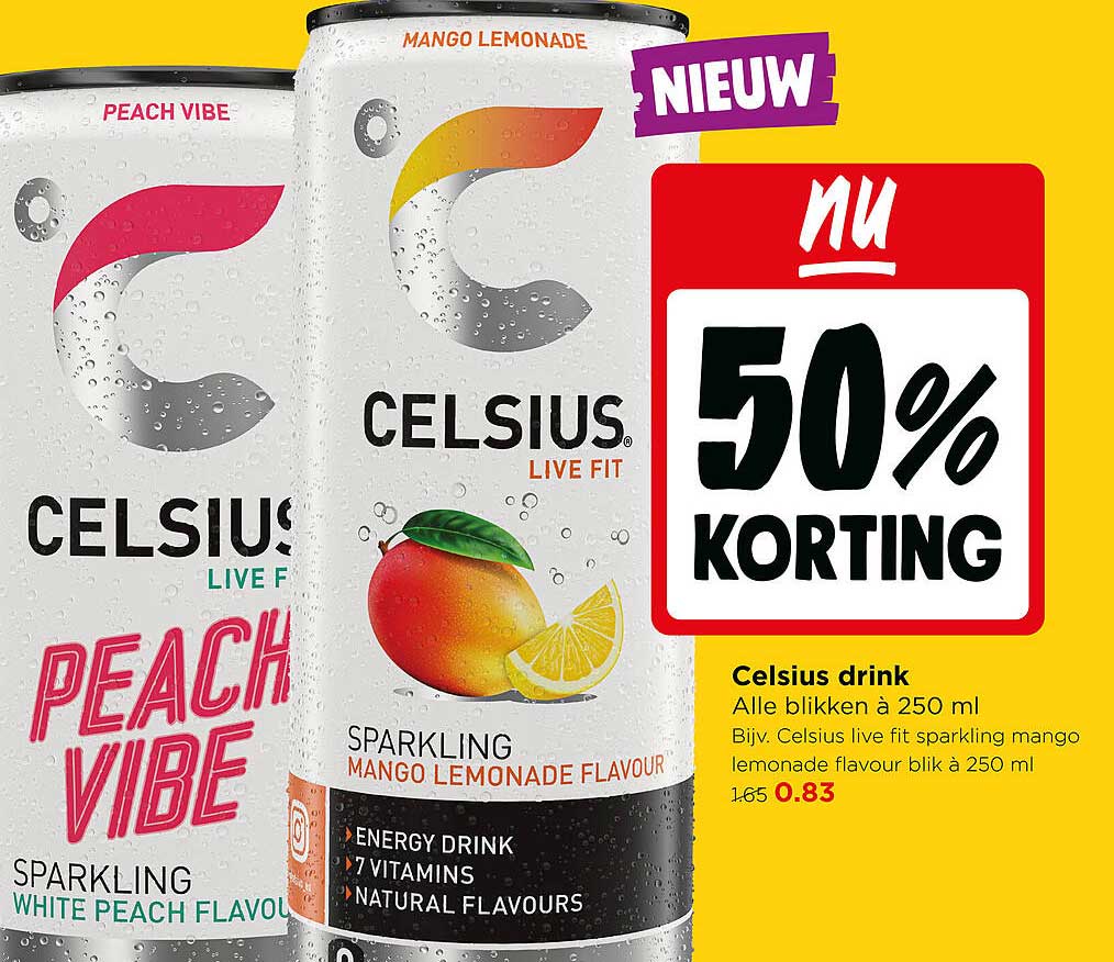 Celsius drink 50% korting