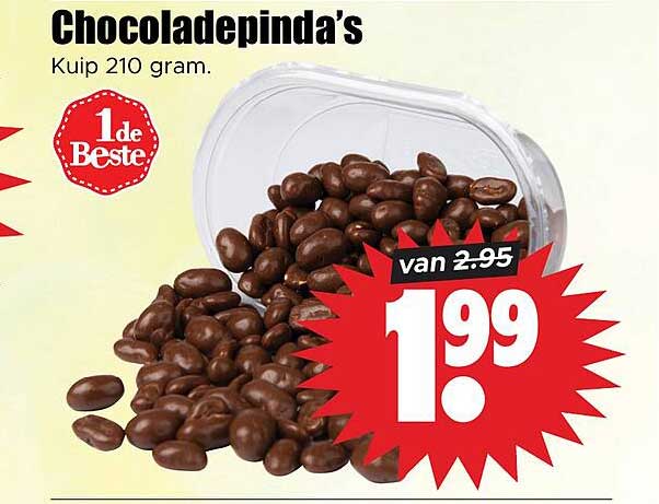Chocoladepinda’s Kuip 210 gram.