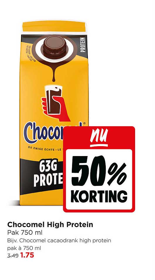 Chocomel High Protein Pak 750 ml 50% korting