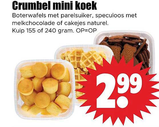 Crumbel mini koek