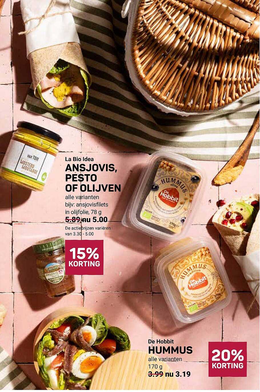 De Hobbit HUMMUS alle varianten 170 g 20% KORTING