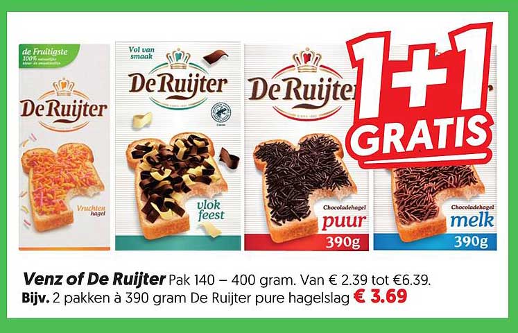 De Ruijter 1+1 GRATIS
