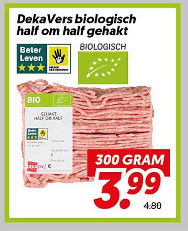 DekaVers biologisch half om half gehakt