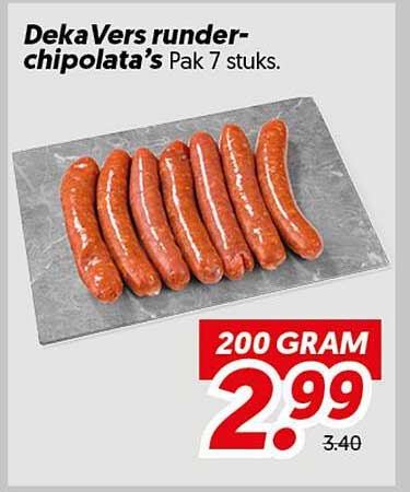 DekaVers runder-chiplolata’s Pak 7 stuks. 200 GRAM