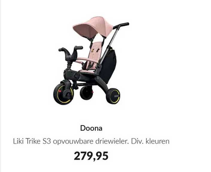 Doona Liki Trike S3 opvouwbare driewieler. Div. kleuren