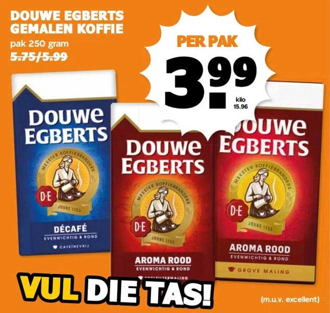 DOUWE EGBERTS GEMALEN KOFFIE