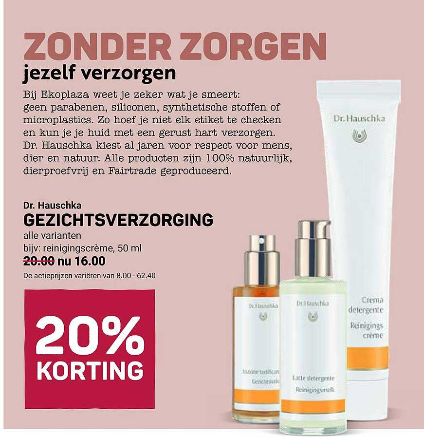 Dr. Hauschka GEZICHTSVERZORGING 20% KORTING
