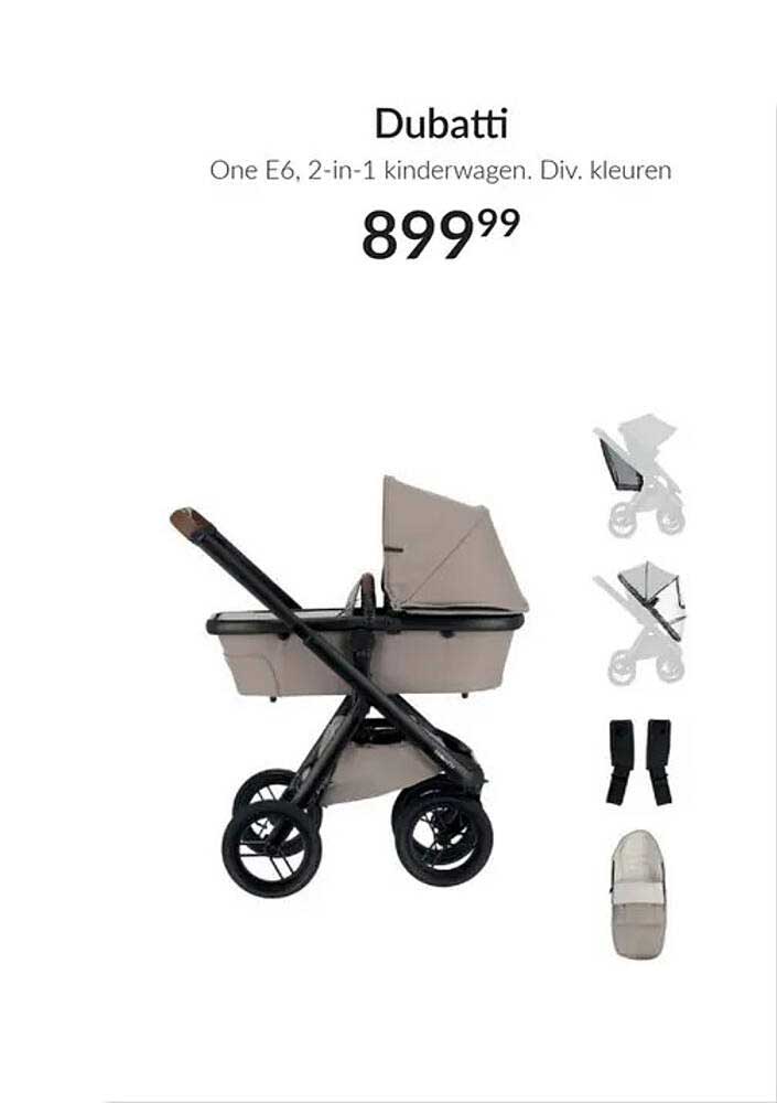 Dubatti One E6, 2-in-1 kinderwagen. Div. kleuren