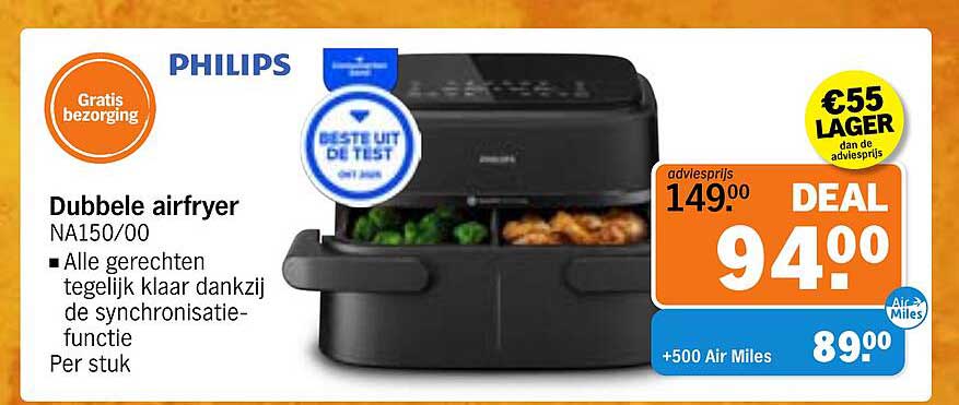 Dubbele airfryer NA150/00