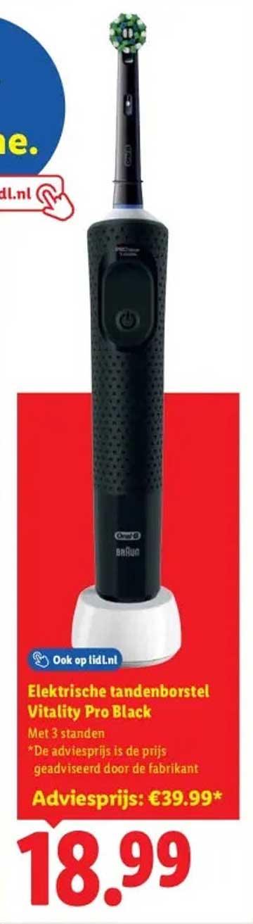 Elektrische tandenborstel Vitality Pro Black