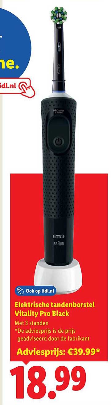 Elektrische tandenborstel Vitality Pro Black