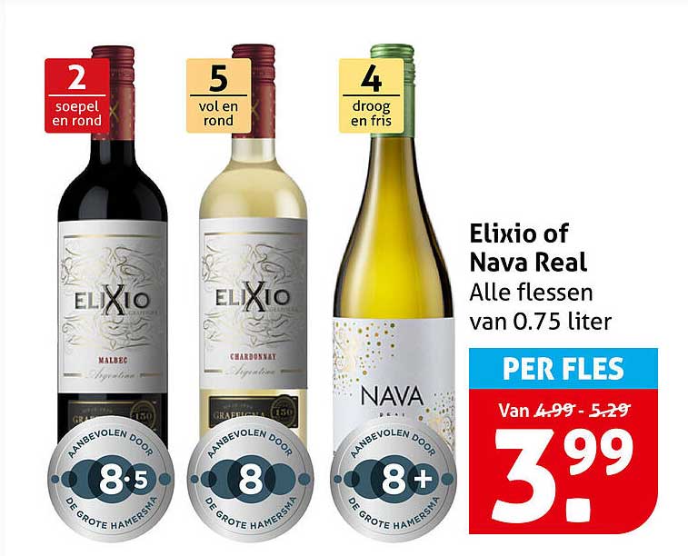 Elixio of Nava Real Alle flessen van 0.75 liter PER FLES