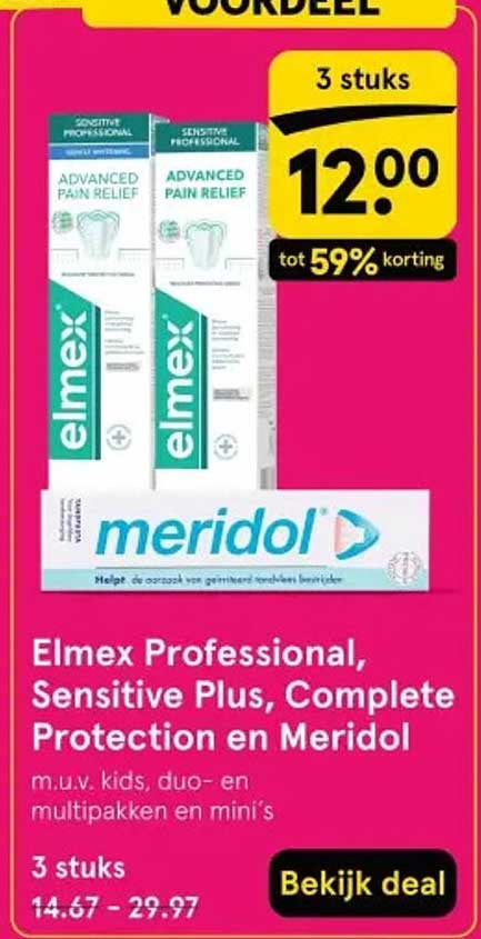 Elmex Professional, Sensitive Plus, Complete Protection en Meridol