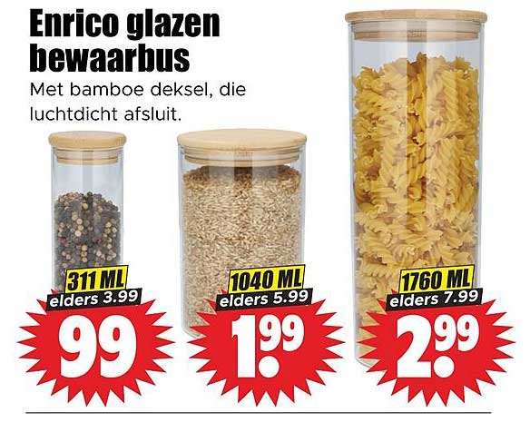 Enrico glazen bewaarbus